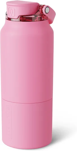 Vista 18 de BrüMate Rise - Botella de agua de 25 onzas con pajita de silicona cubierta 100 % a prueba de fugas, botella de agua de acero inoxidable aislada