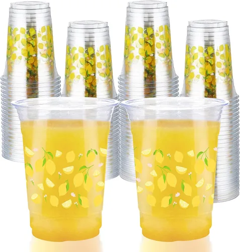Vista 7 de 100 vasos de plástico para pelotas de golf, 16 onzas, color verde, desechables, vasos de plástico desechables para deportes, cumpleaños, soltero