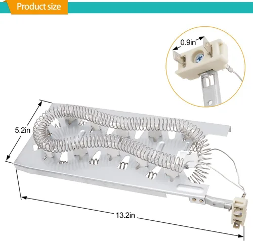 Vista 5 de WED5800BW0 WED5500XW0 WED6120HW1 Kit de elemento calefactor para secadora