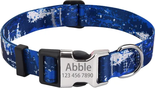 Vista 4 de Collar de perro personalizado con la bandera estadounidense, collar patriótico para perro del 4 de julio, collares temáticos para perros para el Día