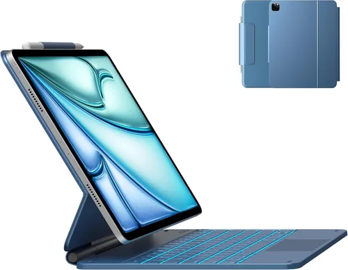 Vista 13 de typecase Funda de Teclado Edge para iPad Air de 13 pulgadas (M3/M2, 2025/2024) y iPad Pro de 12.9 pulgadas (6ª/5ª/4ª/3ª generación), Teclado Magic