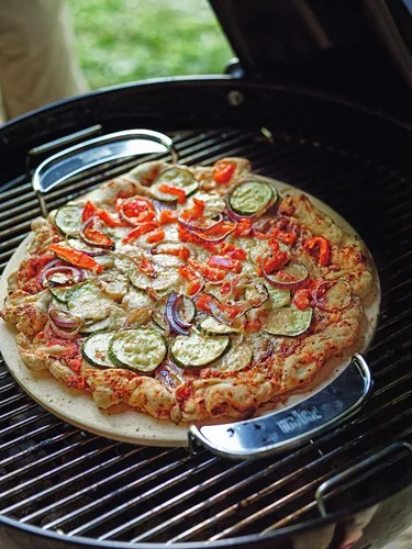 Vista 11 de Weber Sistema de Barbacoa Gourmet Piedra para Pizza con Soporte Portátil, 16.7" de Largo