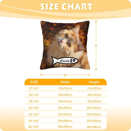 Vista 4 de Almohadas personalizadas con imagen, fundas de almohada personalizadas, añade tu propio diseño, fundas de almohada con texto, fundas de almohada Gato