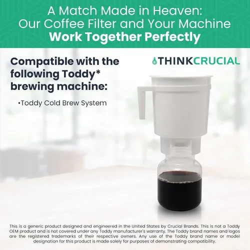Vista 8 de Think Crucial Bolsa coladora de repuesto compatible con Toddy« Cold Brew System 5 galones cerveceras comerciales, lavable y reutilizable
