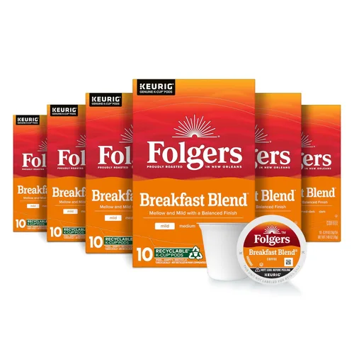 Vista 24 de Folgers Black Silk Coffee, tostado oscuro, cápsulas Keurig K-Cup, 60 unidades 6 cajas (10 unidades), café tostado oscuro, compatible con cafeteras