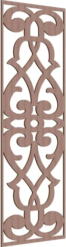 Vista 77 de 9 3/8"W x 24 3/8"H x 1/4"T Bellaire Decorativos Paneles de pared de madera calado, abedul