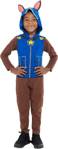 Vista 2 de Paw Patrol Chase Marshall Skye Zuma Rubble - Overol de cosplay con cremallera para bebé a niño grande
