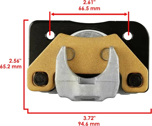 Vista 2 de Caltric Pinza de freno delantera izquierda derecha compatible con Arctic Cat 650 4X4 V-2 Trv Tbx H1 2005-2012