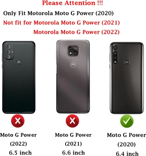 Vista 3 de MAIKEZI - Carcasa para Motorola G Power, 2020, incluye protector de pantalla HD, TPU suave, antiderrame