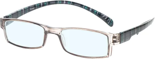 Vista 7 de Calabria 762 Gafas de lectura colgantes alrededor del cuello, lentes azules o transparentes, para hombres y mujeres, duraderos y modernos, patillas