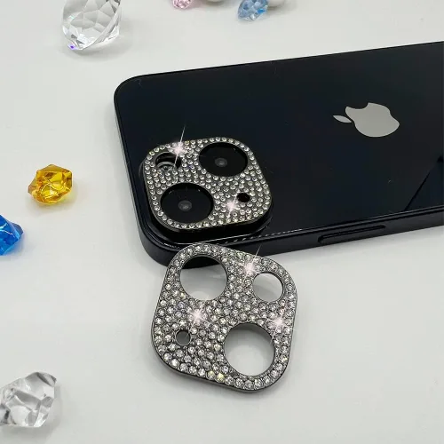 Vista 11 de Paquete de 2 protectores de lente de cámara compatibles con iPhone 16/16Plus, protector de lente de cámara con purpurina 3D