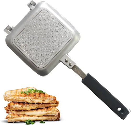 Vista 7 de Jean-Patrique Máquina de sándwiches para parrilla Panini, color negro – Máquina de queso a la parrilla antiadherente de cerámica con asas