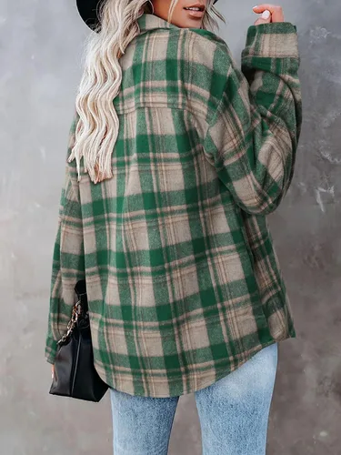 Vista 31 de ZOLUCKY Chaqueta de manga larga con botones para mujer, talla grande, blusas