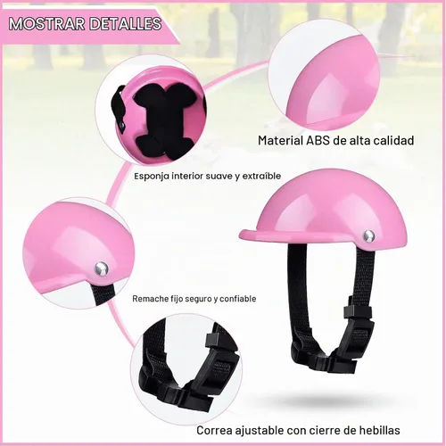 Vista 6 de Casco de perro para mascotas, casco duro para mascotas, Chihuahua, motocicletas, bicicleta, protección al aire libre, a prueba de sol, impermeable