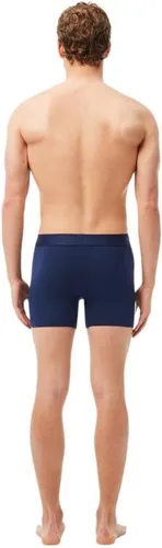 Vista 4 de Lacoste Troncos elásticos de algodón con estampado de cocodrilo grande para hombre, paquete de 3