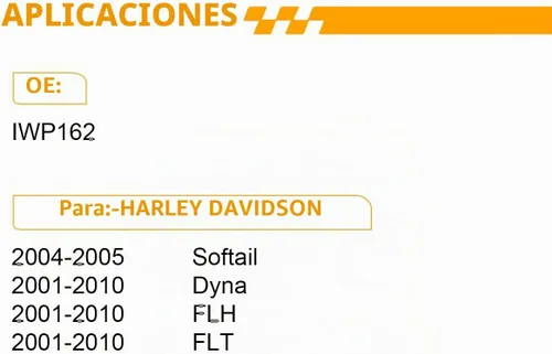 Vista 2 de IWP162 para: inyectores de combustible de motocicleta Harley Davidson para Softail 2004-2005, Dyna, FLH, FLT 2001-2010, reemplazo 27609-01B