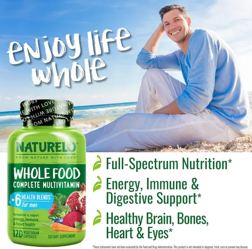 Vista 7 de Naturelo Multivitamina alimentaria completa para hombres, 1