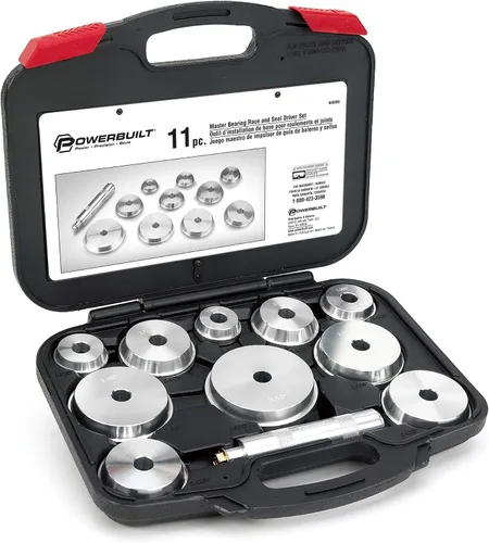 Vista 10 de Powerbuilt Master Hub Puller - Juego de herramientas extractoras de cubos, remover e instalar cubos y ejes de rueda de automóvil, Ford y Mercury
