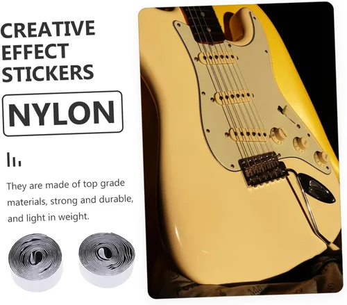 Vista 4 de Pegatinas de pedal de efector, cinta de pedal de guitarra, cinta de pedal de guitarra, sujetadores de efectos de guitarra metálica, accesorios