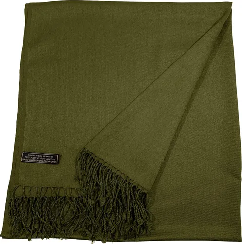 Vista 3 de CJ Apparel Solid Color Tassels Design Nepalese Shawl Seconds Scarf Wrap Stole Throw Head Wrap Pashmina Hand Made in Nepal New