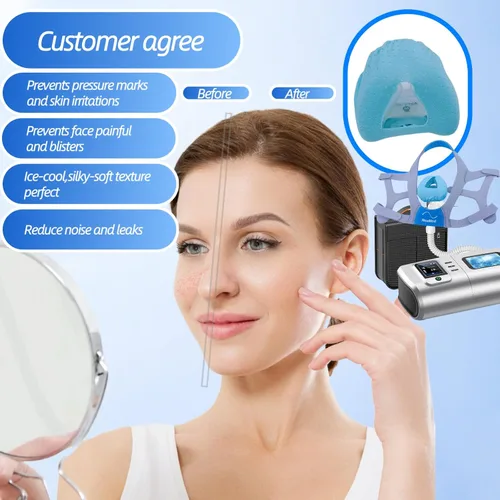 Vista 4 de Paquete de 4 protectores nasales CPAP compatibles con cojines de máscara nasal N20 de tamaño pequeño. Disfruta de una comodidad sedosa, reduciendo