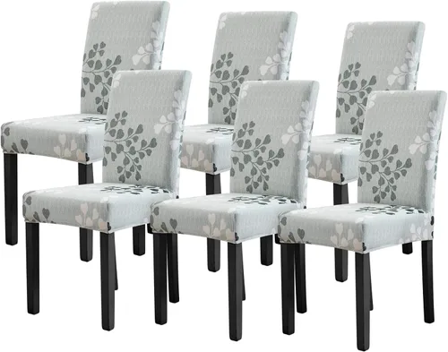 Vista 19 de FORCHEER Juego de 4 fundas para sillas de comedor para comedor, fundas elásticas para sillas de comedor y cocina, lavables y extraíbles