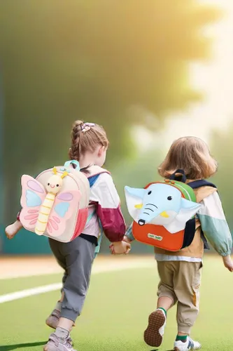 Vista 8 de CAMTOP Linda mochila para niños pequeños, diseño de dibujos animados en 3D, bolsas escolares de 1 a 3 años para guardería, bolsas de viaje, 3D