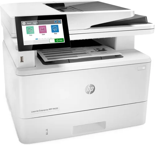 Vista 2 de HP LaserJet Enterprise MFP M430f Impresora monocromática todo en uno con Ethernet integrado e impresión de 2 caras (3PZ55A), color blanco, grande