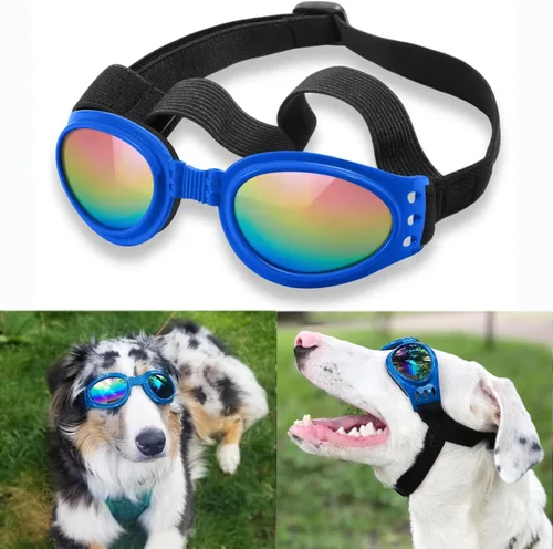 Vista 11 de Anteojos de perro Qumy, protección ocular, anteojos de sol impermeables para perros de más de 15 libras, Negro