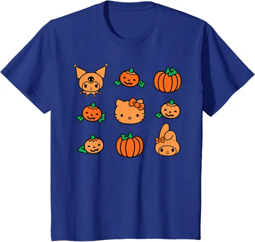 Vista 35 de Camiseta de Halloween Hello Kitty My Melody Kuromi Pumpkins