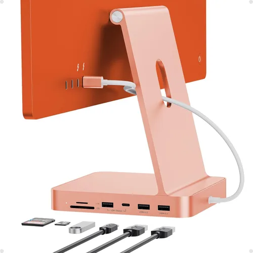 Vista 8 de HUB USB C para iMac de 24 pulgadas 2024 M4 con carcasa M.2 SSD NVMe de 4 TB