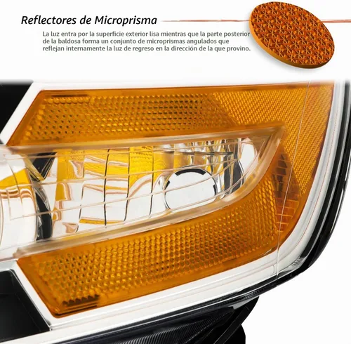 Vista 7 de AKKON - Par de faros delanteros halógenos de esquina ámbar izquierda y derecha para Honda Odyssey 2011-2017 cubierta cromada.