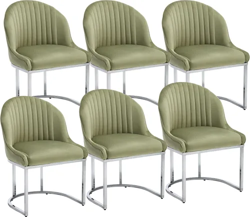 Vista 31 de Juego de 2 sillas de comedor de terciopelo, sillas de comedor tapizadas con patas de metal dorado, sillas auxiliares modernas para cocina, sillas