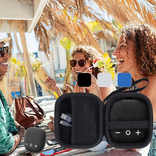 Vista 10 de Estuche de almacenamiento compatible con Tribit StormBox Micro 3/2/1 Altavoz portátil impermeable (negro)