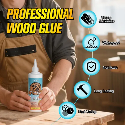 Vista 2 de LLPT Pegamento para madera de 5.1 onzas, súper pegamento de madera seco