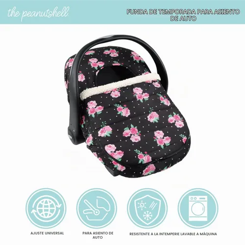 Vista 2 de The Peanutshell Funda de asiento de automóvil – Fundas protectoras para bebé, accesorios fáciles de limpiar, resistente a la intemperie, asiento
