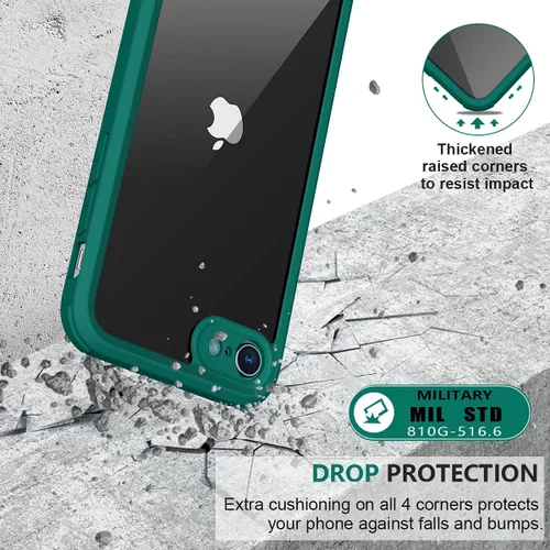 Vista 423 de Miracase Serie de vidrio para iPhone 11 de 6.1 pulgadas, funda protectora de cuerpo completo resistente mejorada con protector de pantalla de vidrio