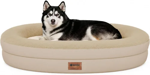 Vista 36 de Cama ortopédica lavable grande para perros: Cama de espuma viscoelástica impermeable para mascotas con refuerzos - Funda ortopédica extraíble
