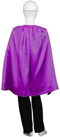 Vista 3 de HPO Juego de capa para fiesta de superhéroe para adolescentes con máscara HC-1531-M (M, morado)
