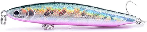 Vista 6 de Señuelos de lápiz de hundimiento lento, como tapones duros de Jerkbaits Crankbaits para salmón bajo, etc. Agua dulce y salada, 39