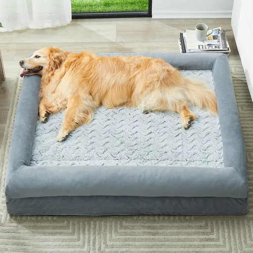 Vista 13 de WNPETHOME Cama extragrande XL para perro, sofá lavable para perro con funda impermeable extraíble, sofá cama grande ortopédica para mascotas