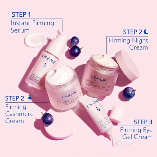 Vista 5 de Caudalie Resveratrol-Lift Retinol Alternative Firming Cashmere Cream, Anti-Aging Moisturizer with Resveratrol, Hyaluronic Acid & Vegan Collagen