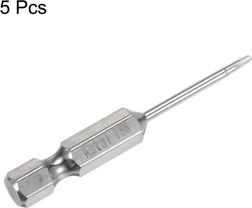 Vista 3 de HARFINGTON 5pcs TS6 Magnetic Security Star 5 Puntas Destornillador Punta 1/4" Hex Shank 2" Longitud