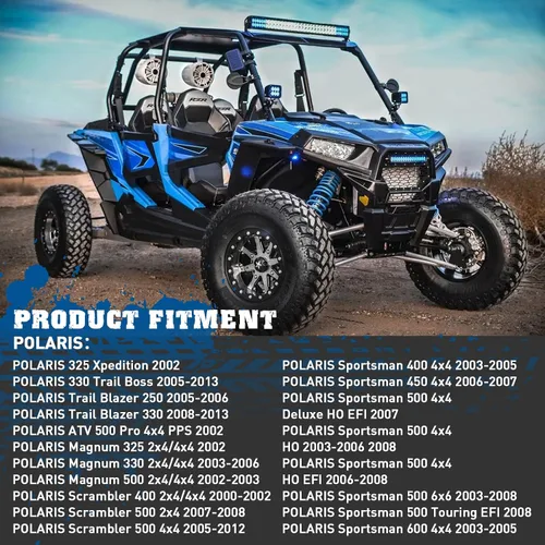 Vista 3 de Pastillas de freno delanteras y traseras para Polaris Sportsman 500 400 600 700 800 EFI/HO, Scrambler 500 400 2x4 4x4, Trail Boss 330, Trail Blazer