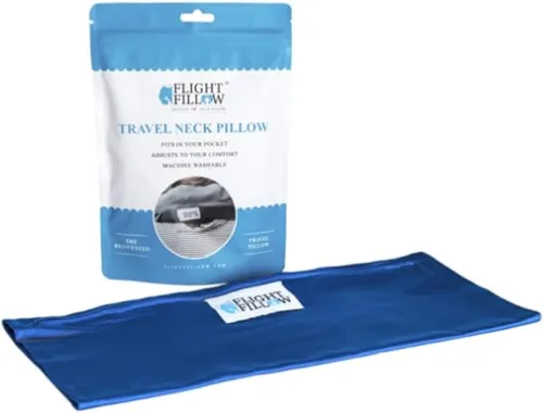 Vista 8 de Flight Fillow Almohada de cuello rellenable para viajes, almohada de avión para vuelos largos, almohada de viaje plegable para soporte de cuello