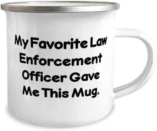 Vista 2 de Inappropriate Law enforcement officer 12oz Camper Mug, My Favorite Law, Present For Friends, Inspirational Gifts From Colleagues, Police, Cop
