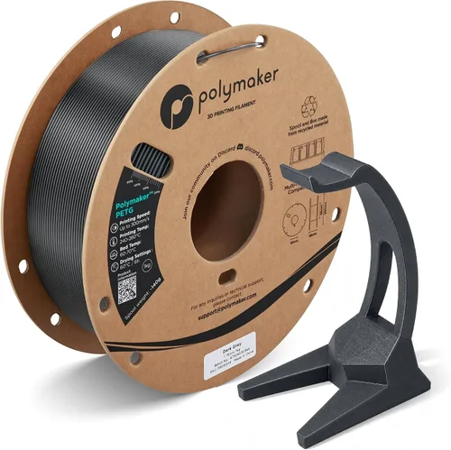 Vista 24 de Polymaker Filamento PETG de 0.07 in, 2.2 lbs, marrón militar Marrón (Army Brown)