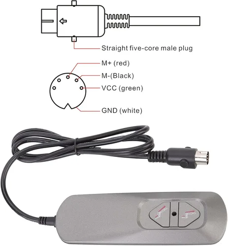 Vista 3 de Yosoo Control manual para elevador de silla, interruptor táctil eléctrico, silla reclinable, sofá, 2 botones, control remoto, interruptor de control