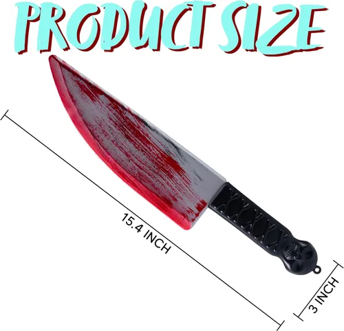 Vista 7 de Spooktacular Creations Cuchillo de plástico falso para Halloween, juguete de cuchillo falso, accesorio de arma de cuchillo para accesorios