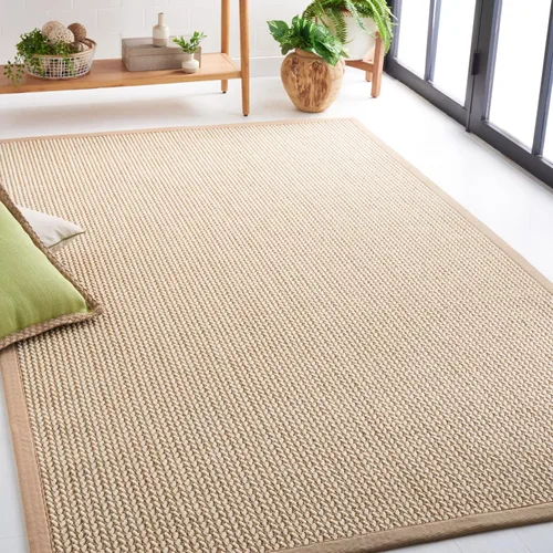 Vista 11 de SAFAVIEH Natural Fiber Collection NF475B - Alfombra para pasillo, 2 pies 6 pulgadas x 8 pies, beige, sisal y lana, diseño tejido con borde